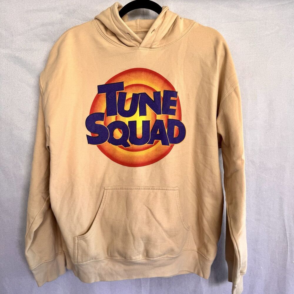Looney Tunes Space Jam Tune Squad Hoodie Sweatshirt Bugs Cream Tan Size Unknown